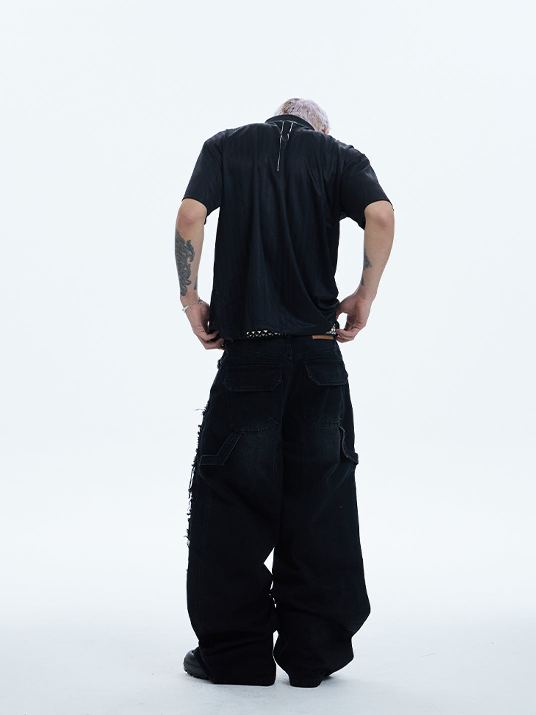 DND4DES | Distressed Patchwork Gem Baggy Jeans - PSYLOS 1, DND4DES | Distressed Patchwork Gem Baggy Jeans, Pants, DND4DES•JAPAN, PSYLOS 1